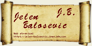 Jelen Balošević vizit kartica